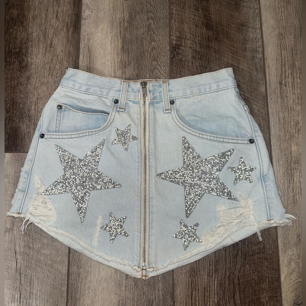 carmar star denim skirt size 26